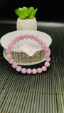 Kunzite Bracelet - 8 mm Size - Code# C2  - AAA Quality - Natural Kunzite Round Bracelet - Length 7.5 Inch