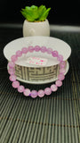 Kunzite Bracelet - 8 mm Size - Code# C3  - AAAA Quality - Natural Kunzite Round Bracelet - Length 7.5 Inch