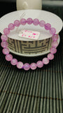 Kunzite Bracelet - 8 mm Size - Code# C3  - AAAA Quality - Natural Kunzite Round Bracelet - Length 7.5 Inch