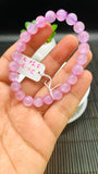 Kunzite Bracelet - 8 mm Size - Code# C4  - AAAA Quality - Natural Kunzite Round Bracelet - Length 7.5 Inch