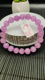 Kunzite Bracelet - 10 mm Size - Code# C5  - AAAA Quality - Natural Kunzite Round Bracelet - Length 7.5 Inch