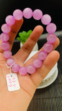 Kunzite Bracelet - 12 mm Size - Code# C6  - AAAA Quality - Natural Kunzite Round Bracelet - Length 7.5 Inch