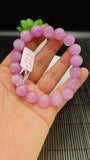 Kunzite Bracelet - 12 mm Size - Code# C6  - AAAA Quality - Natural Kunzite Round Bracelet - Length 7.5 Inch