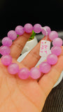 Kunzite Bracelet - 14.50 mm Size - Code# C10  - AAAA Quality - Natural Kunzite Round Bracelet - Length 8 Inch