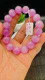 Kunzite Bracelet - 14.50 mm Size - Code# C10  - AAAA Quality - Natural Kunzite Round Bracelet - Length 8 Inch