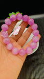 Kunzite Bracelet - 14.50 mm Size - Code# C10  - AAAA Quality - Natural Kunzite Round Bracelet - Length 8 Inch