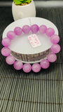 Kunzite Bracelet - 14.50 mm Size - Code# C11  - AAAA Quality - Natural Kunzite Round Bracelet - Length 8 Inch