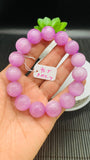 Kunzite Bracelet - 15.50 mm Size - Code# C12  - AAAA Quality - Natural Kunzite Round Bracelet - Length 8 Inch