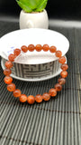 Sunstone Bracelet 8.50 mm size- Code #S6  -AAA Quality - Natural Sunstone Beaded Bracelet - Length 7.5 Inch