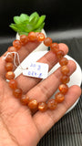 Sunstone Bracelet 8.50 mm size- Code #S9  -AAA Quality - Natural Sunstone Beaded Bracelet - Length 7.5 Inch