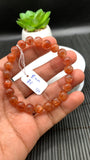 Sunstone Bracelet 8 mm size- Code #S4  -AAA Quality - Natural Sunstone Beaded Bracelet - Length 7.5 Inch