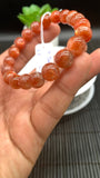 Sunstone Bracelet 9.5 mm size- Code #S13  -AAA Quality - Natural Sunstone Beaded Bracelet - Length 7.5 Inch