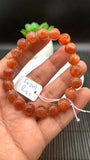 Sunstone Bracelet 9.5 mm size- Code #S13  -AAA Quality - Natural Sunstone Beaded Bracelet - Length 7.5 Inch