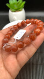 Sunstone Bracelet 10 mm size- Code #S16  -AAA Quality - Natural Sunstone Beaded Bracelet - Length 7.5 Inch