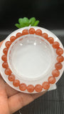 Sunstone Bracelet 8 mm size- Code #N1  -AAA Quality - Natural Sunstone Beaded Bracelet - Length 7.5 Inch