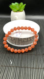 Sunstone Bracelet 8 mm size- Code #N1  -AAA Quality - Natural Sunstone Beaded Bracelet - Length 7.5 Inch