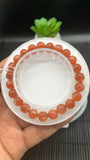 Sunstone Bracelet 8 mm size- Code #N2  -AAA Quality - Natural Sunstone Beaded Bracelet - Length 7.5 Inch