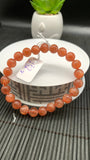 Sunstone Bracelet 8 mm size- Code #N2  -AAA Quality - Natural Sunstone Beaded Bracelet - Length 7.5 Inch