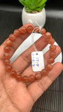 Sunstone Bracelet 8 mm size- Code #N4  -AAA Quality - Natural Sunstone Beaded Bracelet - Length 7.5 Inch