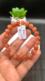 Sunstone Bracelet 8 mm size- Code #N5  -AAA Quality - Natural Sunstone Beaded Bracelet - Length 7.5 Inch