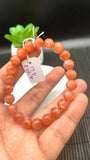 Sunstone Bracelet 8 mm size- Code #N5  -AAA Quality - Natural Sunstone Beaded Bracelet - Length 7.5 Inch