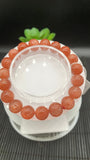 Sunstone Bracelet 10 mm size- Code #N6  -AAA Quality - Natural Sunstone Beaded Bracelet - Length 7.5 Inch