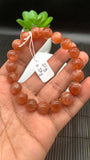 Sunstone Bracelet 10 mm size- Code #N7  -AAA Quality - Natural Sunstone Beaded Bracelet - Length 7.5 Inch