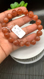 Sunstone Bracelet 10 mm size- Code #N8  -AAA Quality - Natural Sunstone Beaded Bracelet - Length 7.5 Inch