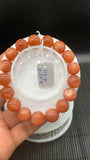 Sunstone Bracelet 12 mm size- Code #N9  -AAA Quality - Natural Sunstone Beaded Bracelet - Length 7.5 Inch