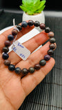 Black Opal Bracelet• 8 mm Size • Code A2 •  Natural Opal Round Bracelet • 7.5” Length • AAA Quality