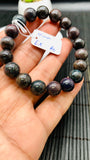 Black Opal Bracelet• 10 mm Size • Code A6 •  Natural Opal Round Bracelet •7.5” Length • AAA Quality