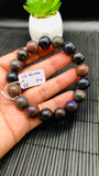 Black Opal Bracelet• 12.50  mm Size • Code A14 •  Natural Opal Round Bracelet •7.5” Length • AAA Quality