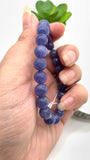 Tanzanite Bracelet - 8 mm Size - Code #T2 - 7.5 Inch Length - 4A Quality - Natural Tanzanite Round Beaded Bracelet