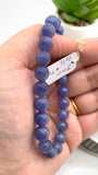 Tanzanite Bracelet - 8 mm Size - Code #T4 - 7.5 Inch Length - 4A Quality - Natural Tanzanite Round Beaded Bracelet