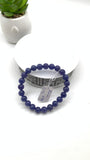 Tanzanite Bracelet - 8 mm Size - Code #T5 - 7.5 Inch Length - 4A Quality - Natural Tanzanite Round Beaded Bracelet