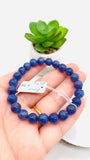 Tanzanite Bracelet - 8 mm Size - Code #T5 - 7.5 Inch Length - 4A Quality - Natural Tanzanite Round Beaded Bracelet