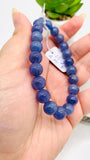 Tanzanite Bracelet - 8.50 mm Size - Code #T6 - 7.5 Inch Length - 4A Quality - Natural Tanzanite Round Beaded Bracelet