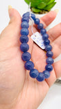 Tanzanite Bracelet - 8.50 mm Size - Code #T6 -  7.5 Inch Length - 4A Quality  - Natural Tanzanite Round Beaded Bracelet