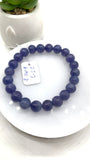 Tanzanite Bracelet - 8.50 mm Size - Code #T7 -  7.5 Inch Length - 4A Quality  - Natural Tanzanite Round Beaded Bracelet