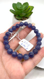 Tanzanite Bracelet - 8.50 mm Size - Code #T7 -  7.5 Inch Length - 4A Quality  - Natural Tanzanite Round Beaded Bracelet