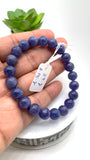 Tanzanite Bracelet - 9 mm Size - Code #T8 -  7.5 Inch Length - 4A Quality  - Natural Tanzanite Round Beaded Bracelet