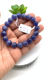 Tanzanite Bracelet - 10 mm Size - Code #T10 - 7.5 Inch Length - 4A Quality - Natural Tanzanite Round Beaded Bracelet