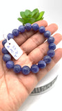 Tanzanite Bracelet - 10 mm Size - Code #T10 - 7.5 Inch Length - 4A Quality - Natural Tanzanite Round Beaded Bracelet