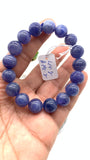 Tanzanite Bracelet - 11 mm Size - Code #T13 -  7.5 Inch Length - 4A Quality  - Natural Tanzanite Round Beaded Bracelet