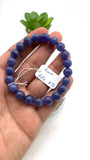 Tanzanite Bracelet - 9 mm Size - Code #T8 - 7.5 Inch Length - 4A Quality - Natural Tanzanite Round Beaded Bracelet