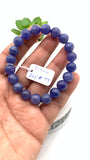 Tanzanite Bracelet - 9.50 mm Size - Code #T9 - 7.5 Inch Length - 4A Quality - Natural Tanzanite Round Beaded Bracelet