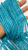 Turquoise Round 4 mm size AAA Quality -100 % Natural Turquoise - Length 40 cm - Turquoise Round Beads, sleeping beauty Turquoise