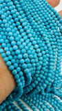 Turquoise Round 4 mm size  AAA Quality -100 % Natural Turquoise -  Length 40 cm - Turquoise Round Beads, sleeping beauty Turquoise