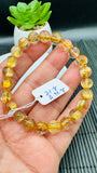 Golden Rutile Round Bracelet • 8.50 mm Size • Code A5 • 4A Quality • Natural Rutilated Quartz Bracelet