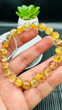 Golden Rutile Round Bracelet • 8.50 mm Size • Code A5 • 4A Quality • Natural Rutilated Quartz Bracelet